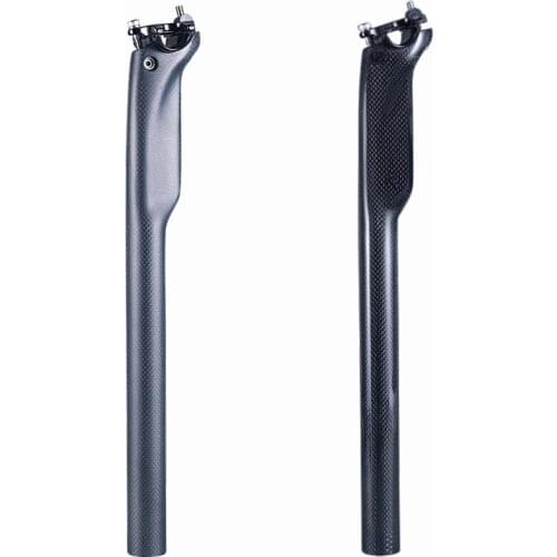 NO LOGO Mountain & Road Cycling Parts 3K Carbon Bicycle Breaking Wind Seatpost 27.2/30.8/31.6*350mm 400mm Matte/Glossy Finish