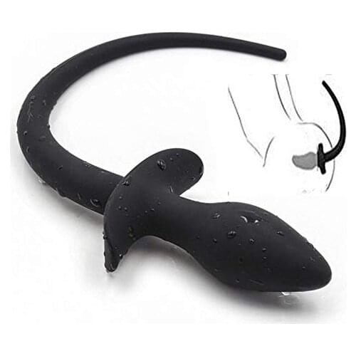 Big Butt Play Plug Silicone Dog Tail Anal Plug Blockage Cosplay Puppy Slave Waterproof Prostate Massage Anal BDSM Erotic Toy