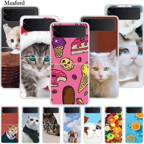 For Samsung Z Flip 3 Case Fashion Fold Cover Hard PC Case For Samsung Galaxy Z Flip3 Case Foldable Funda Shockproof Bumper Coque