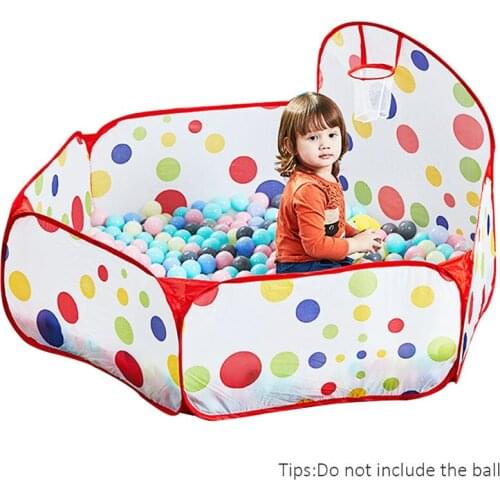 Baby Playground Playpen Portable Children Ocean Ball Dry Pool Park with Basketball Folding Indoor Outdoor Kids Balloons Toys