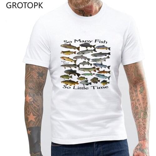 So Many Fish Freshwater T Shirt Birthday Gift For Dad Him Husband Men Fishinger Fisherman Eco-Friendly Fish T-Shirt Tops Tees