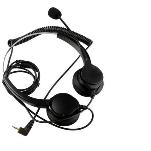 2.5mm Plug Headset with mic microphone for Desk Phones 1.5m Hands-Free Noise Cancelling Monaural Headset Headphone Earphone