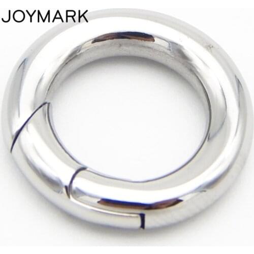 18mm 15mm Round Ring Stainless Steel Spring Lock Clasps Jewelry Accessories For Bracelet Necklace Making 20pcs/lot BXGC-180