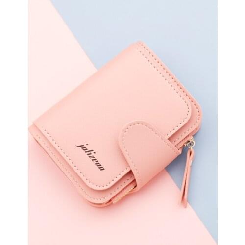 Small Wallet Womens Fashion Short Folding Wallet Simple Three-fold Multi-function Ladies Zipper