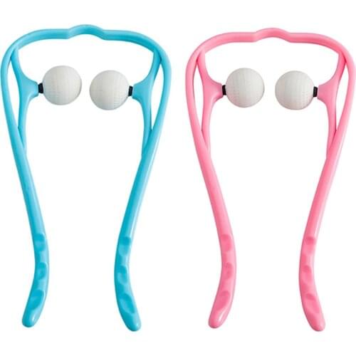 Plastic Pressure Point Therapy Neck Massageador Massagem Relieve Hand Roller Neck Massager for Neck Shoulder Trigger Point