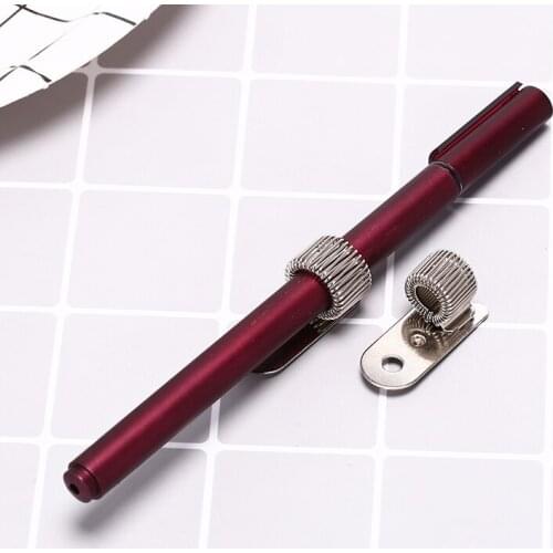 1Pcs Metal Creative Single Hole Pen Holder With Pocket Clip Doctors Nurse Uniform Pen Holders 32*12mm