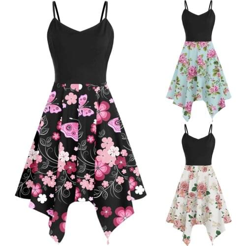 Plus Size Summer Sleeveless Dress Fashion Women Print Backless V-neck Mini Dress Casual Dress robe femme For Party vestidos 2021
