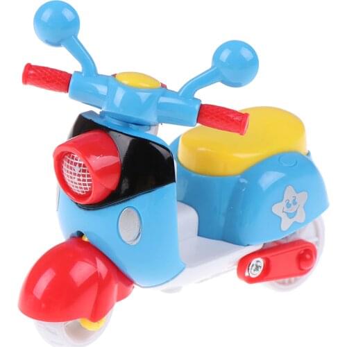 Mini Cute Plastic Kids Baby Motorcycle Toy Pull Back Diecast Motorcycle Early Model Educational Toys For Children