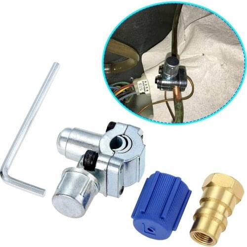 A/C Retrofit Valve & BPV31 Bullet Piercing Tap Kit For Refrigerant R12 R22 R134A Retrofit Valve With Dust Cap