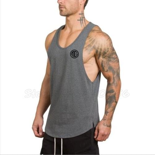 Muscleguys Brand mens stringer tank tops fitness singlets canotte bodybuilding shirt gyms Clothing for man tanktop hombre