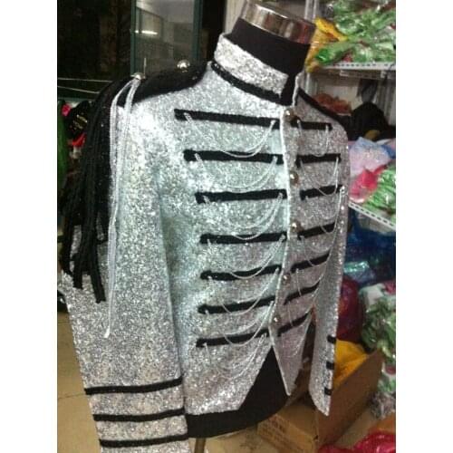 Male singer DJ stage dance show performance jacket Mens Palace suit dress slim design costume outerwear studio costumes