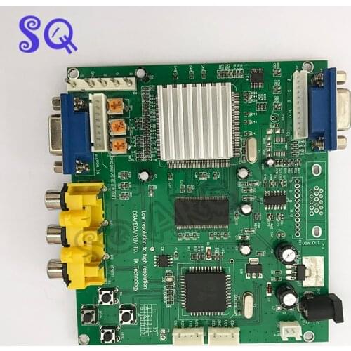 New High Definition Arcade Game CGA/EGA/RGBS/RGBHV/YUV/YPBPR to VGA HD Video converter board GBS-8200 standard VGA output