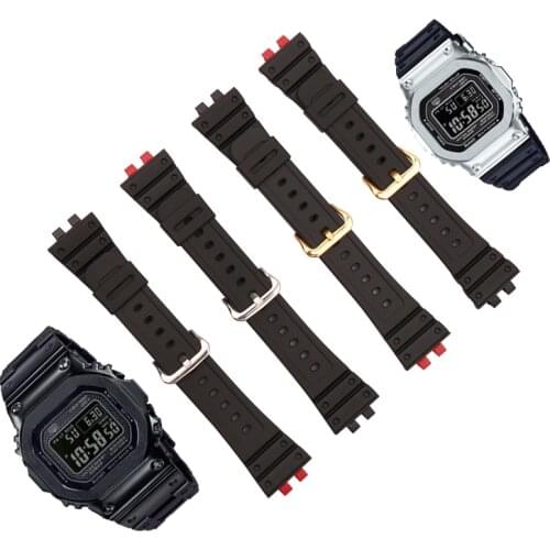 Pin buckle resin strap for Casio G-SHOCK GMW-B5000 watch accessories waterproof rubber strap mens ladies bracelet watch band