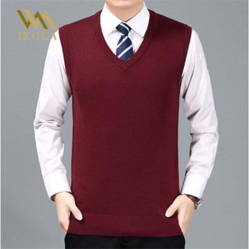 Sweater Men Pullover Cashmere Jumper Classic Sleeveless Sweaters Vest Mens Pull Homme Hiver Male Knitwear Clothes M-3XL