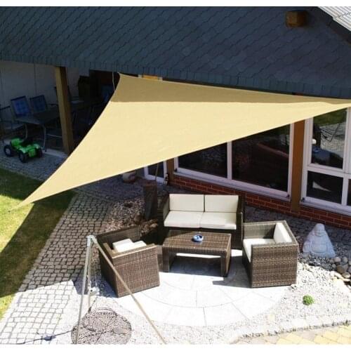 Triangular Waterproof Oxford Shade Sail Sun Shade for Outdoor Garden Rodless Tent