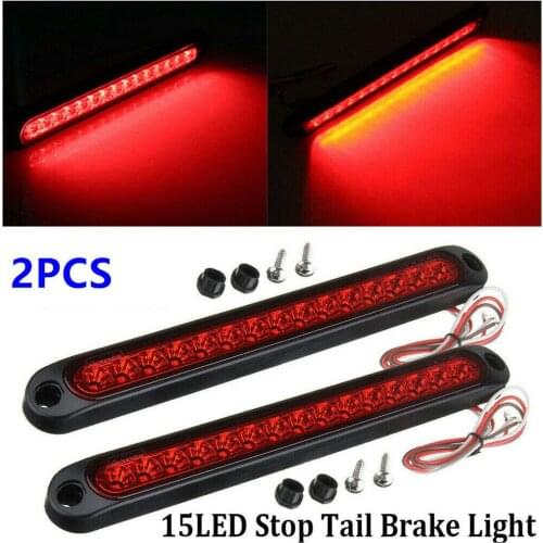 Waterproof Tail Light 10\\\" 15 LED Turn Accessories Brake Light Rear Red