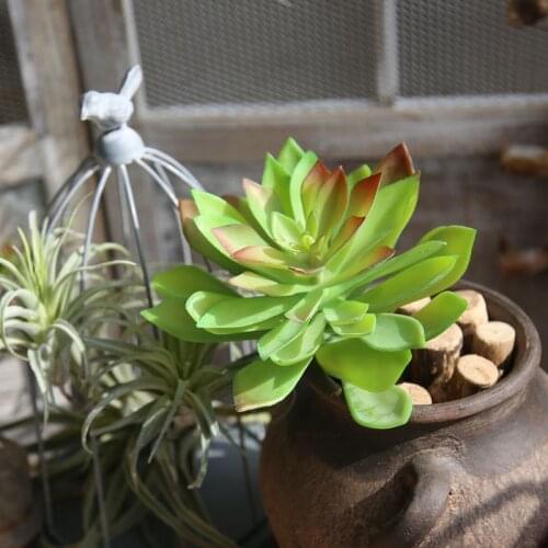 1PC Succulents Plants Green Flocking Home Garden Decoration Flower Arrangement Bathroom Accessories Artificial Plant