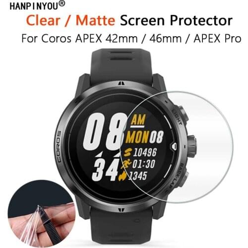 10Pcs For Coros APEX 42mm 46mm / Apex Pro Smart Watch Ultra Clear Glossy / Matte Screen Protector Soft Film -Not Tempered Glass