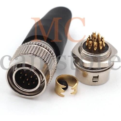 12pins connector for HR10A-10P-12P(73) HR10A-10R-12S(73) HIROSE 12pin aviation solder wire connectors push-pull self-lock plug