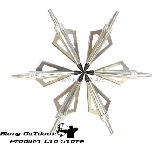 12Pcs 125Grain Silver Broadhead 3 Blade Beast Hunting for Carbon Arrow Bolt Screw Changeable Archery Bow Crossbow Free Shipping