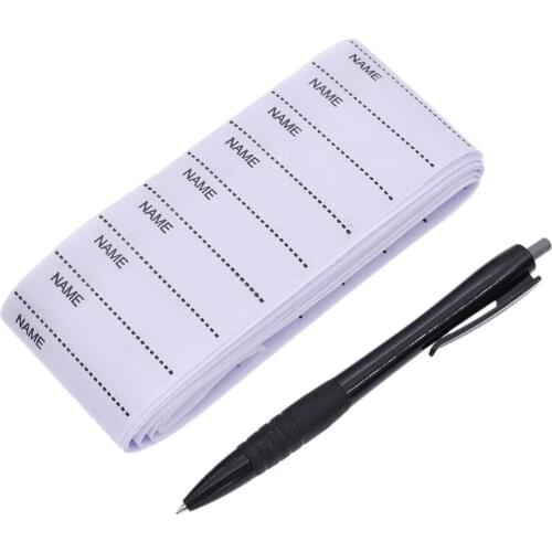 200Pcs/Pack Garment Labels White Washable Iron Heating On Name Labels Fabric Tags With Pen Sewing Accessories For School Uniform