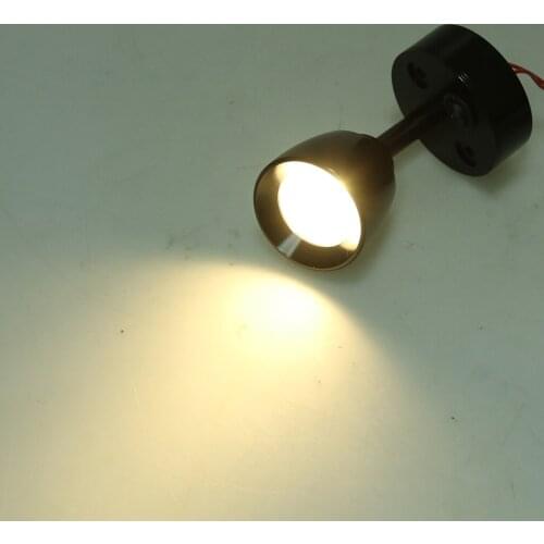 2x Adjustable LED Reading Light Interior Desk Lamp Spotlight for Boat Yacht