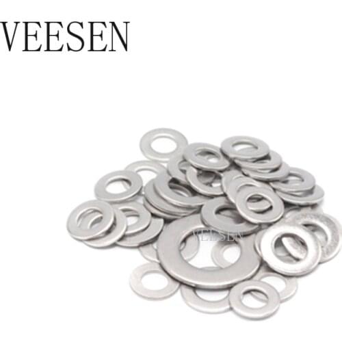 300pcs M2 M3 M4 M5 M6 M8 Stainless Steel Flat Wahser and Carbon Steel Spring Split Washer Assortment Kits