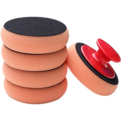 5Pcs/Set Car Wash Wax Polish Pad Polishing Pad Sponge Car Cleaning Cloth Microfiber Applicator Pads for Car Polisher
