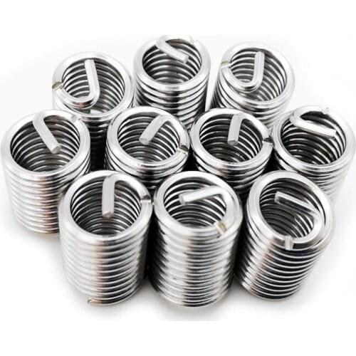 5pcs M27*3*1D/1.5D/2D/2.5D Stainless Silver Thread Repair Insert Kit For Hardware Repairing Tool
