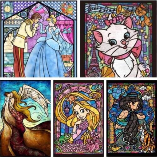 Disney DIY Mickey Diamond Painting Cartoon Princess Diamond Embroidery Full Drill Rhinestone Cross Stitch Kits Crafts for Child