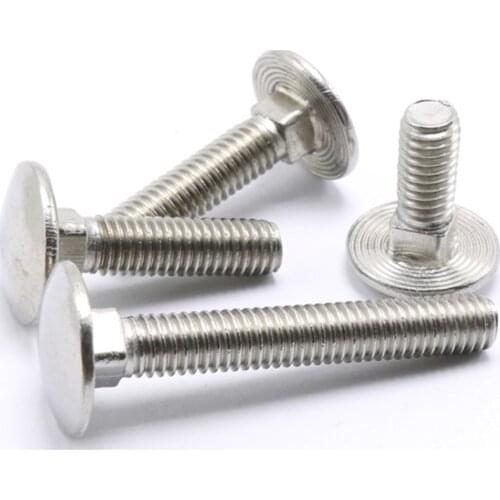 M6 M8 Large round head Square neck carriage bolt Big flat heads Shelf screw Stainless steel 304 screws