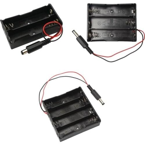 Power Bank 18650 Battery Holder Plastic Battery Holder Storage Box Case for 2X3X4x18650 With DC5.5 * 2.1mm Power Plug