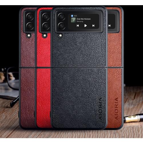 Case for Samsung Galaxy Z Flip3 5G Flip 3 funda luxury Vintage Leather coque phone cover for samsung galaxy z flip3 case capa