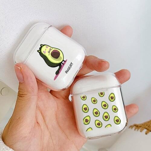 LAUGH LIFE Cases For Apple AirPods 2 Soft Cartoon Avocado Earphone Case For Air Pods 1 Charging Box Cover For Airpods Case Cover