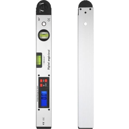 0-225 Degree Digital Angle Level Meter Angle Finder Gauge 400mm 16inch Electronic Protractor Inclinometer with Dual Spiritlevel