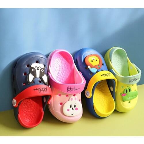 Baby Slippers Soft Bottom Sandals Beach Shoes For Children Cute Crocodile Design Summer Childrens Sandals Multi-scene Use Shoe