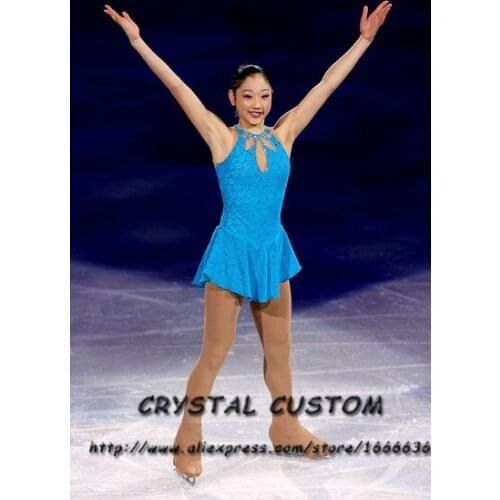 Girls Figure Ice Skating Dresses Fashion Graceful New Brand Custom Figure Skating Dress Children DR4038