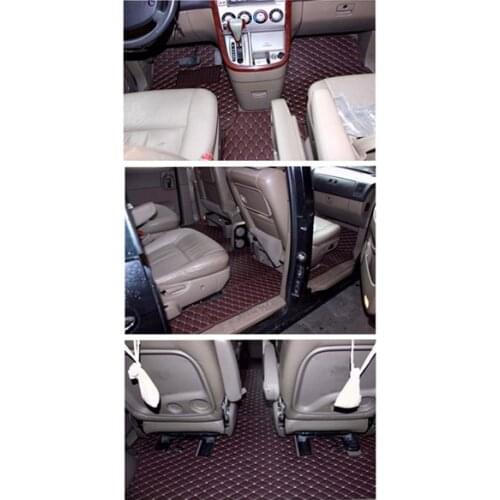 Good mats! Custom full set car floor mats + trunk mat for KIA Carnival 7 8 seats 2014-2004 waterproof carpets for Carnival 2008