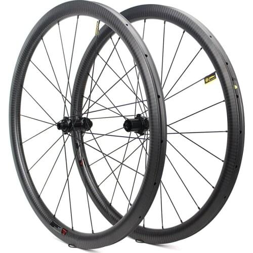HULKWHEELS 700C Gravel Carbon Wheeslet Cyclocross Center Lock 6 Bolt Lock Hub 24-24H Cycling 40mm Depth 28mm Width Disc Wheels