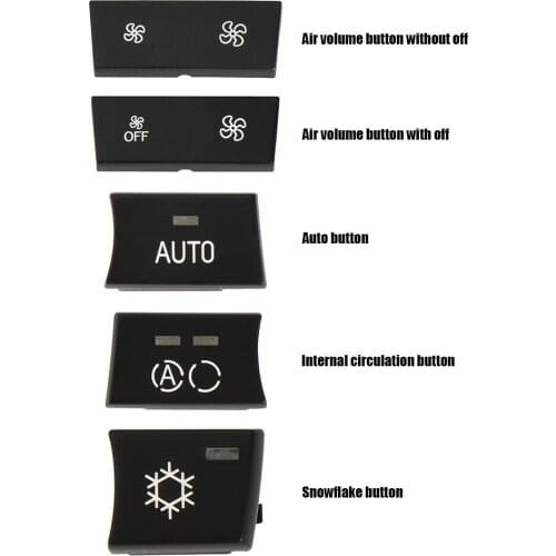 Car Replacement Climate A/C Control Panel Buttons for BMW F25 X3 E84 X1 E90 E91 E92 E93 3 Series E87 1 Series Auto Accessories