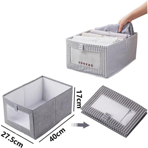 Organizer box Foldable Underwear Storage Box Household Clothing Storage Box Space-saving Wardrobe Drawer Finishing Container