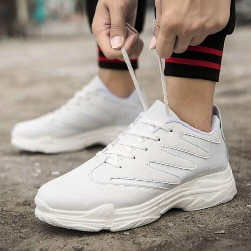 Mens Outdoor Sports Shoes Thick-Soled Large Size Mens Running Shoes Fashion Trend Casual Mens Shoes Large Size