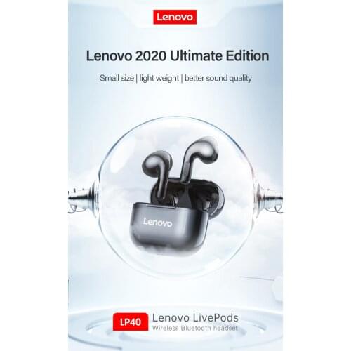 Lenovo LP40 TWS Wireless Headphones bluetooth 5.0 Stereo HD talking with Mic Headset Touch Control Earphones auriculares