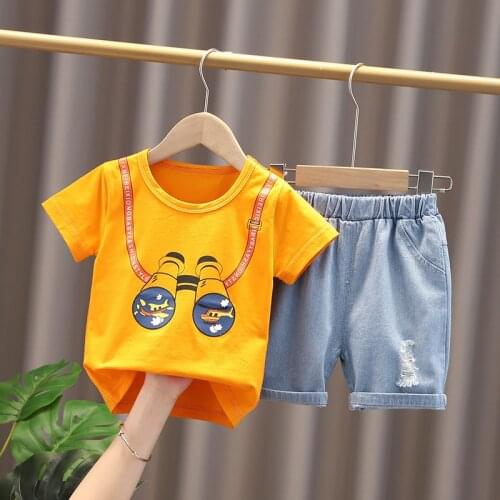 2021 summer Childrens Clothes Sets Short sleeve shirt and Shorts Pants 2 pieces Clothing sets Boys clothes childrens clothing