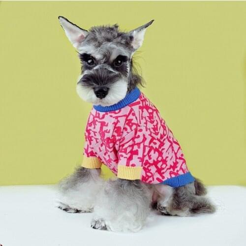 Fashion brand Pet Dog Dog Clothes Dog Red Sweater Knitwear Pet Knitting Shirt Classic Fashio Pet Dog Clothes clothes