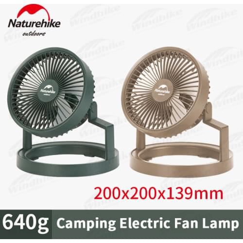 Naturehike Outdoor Camping Lighting Fan Lamp 2 Functions Tent Hanging Chandelier USB Charging Camp Lamp Portable Summer Fan
