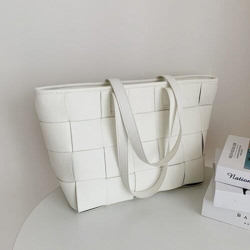 New Fashion Womens Handbag Luxury Brand Shoulder Bags for Women 2021 New Pu Leather Slant Weave Hand Bags