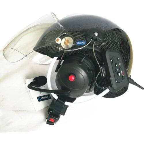 NEW YUENY bluetooth carbon fiber paramotor helmet powered paragliding helmet with intercom