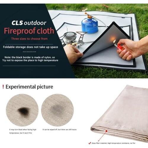 Heavy Duty Glass Fiber Fire Retardant Blanket Fireproof Thermal Resistant Cloth Outdoor Camping Picnic Barbecue Protective Mat