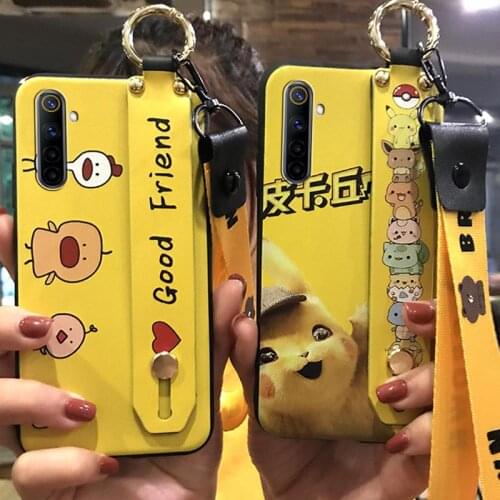 Shockproof For Girls Phone Case For OPPO Relame 6/6S/6i/Realme Narzo Cover Wristband Anti-dust For Woman